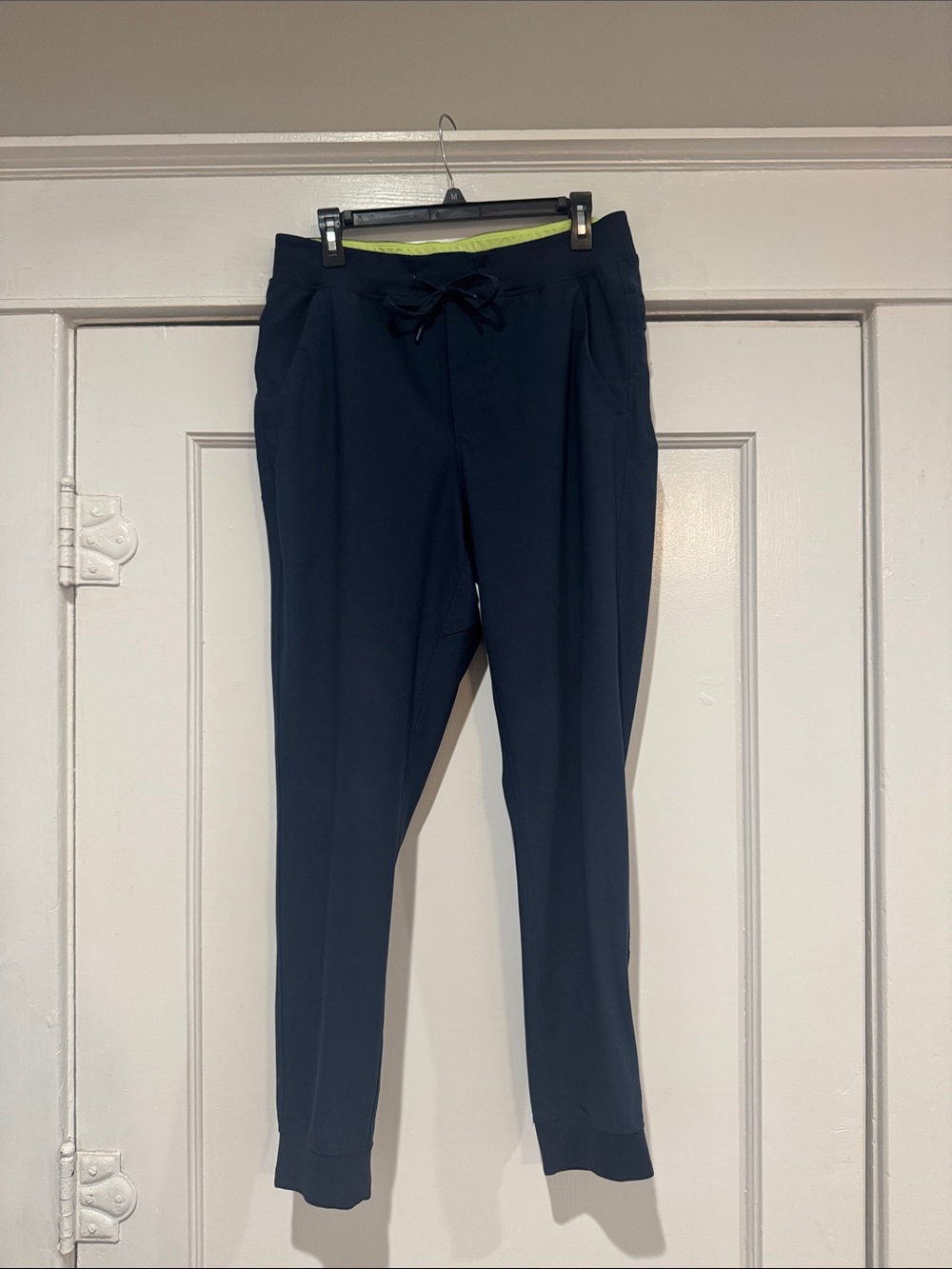 Birddogs Navy Sweatpants with Lime Waistband Detail